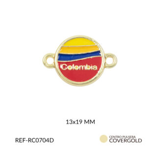 Centro pulsera covergold redondo colombia 13x19mm x und