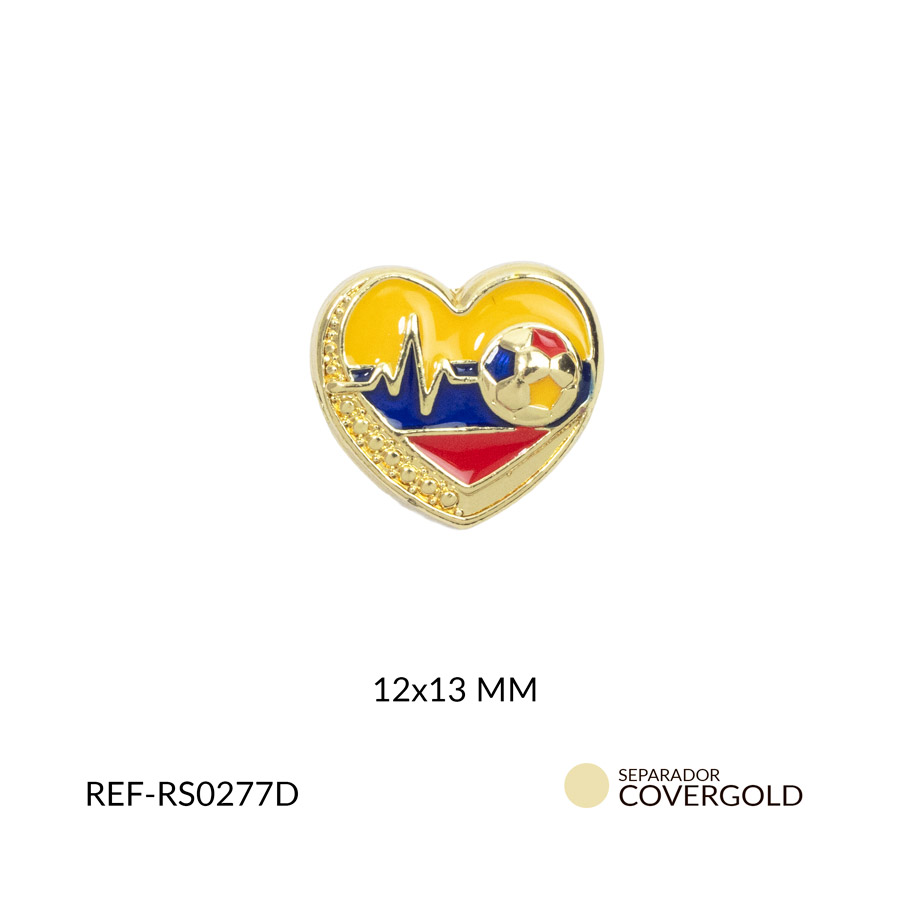 Separador covergold corazon colombia cardio 12x13mm x und