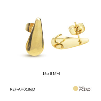 Herraje acero para arete gota 16x8mm x par