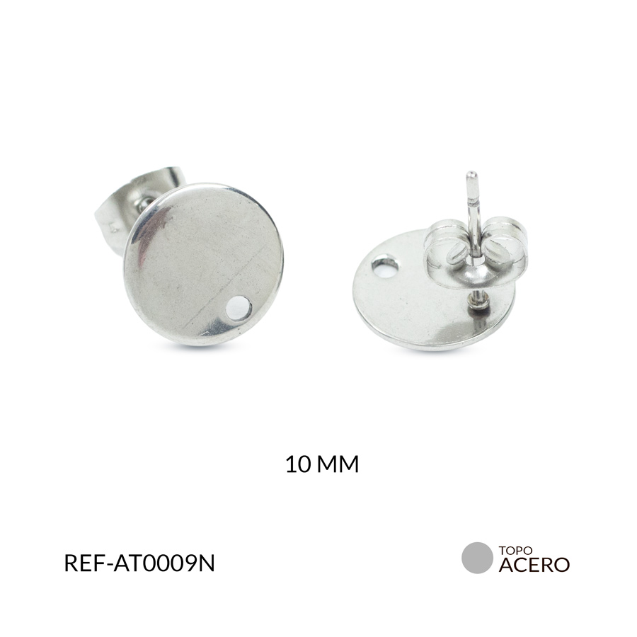 Topo acero circulo liso 10mm x par