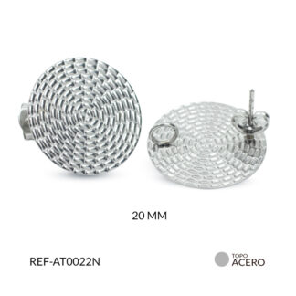 Topo acero redondo texturizado 20mm x par