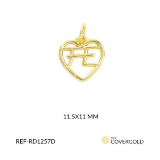 Dije covergold corazon fe 11.5x11mm x und
