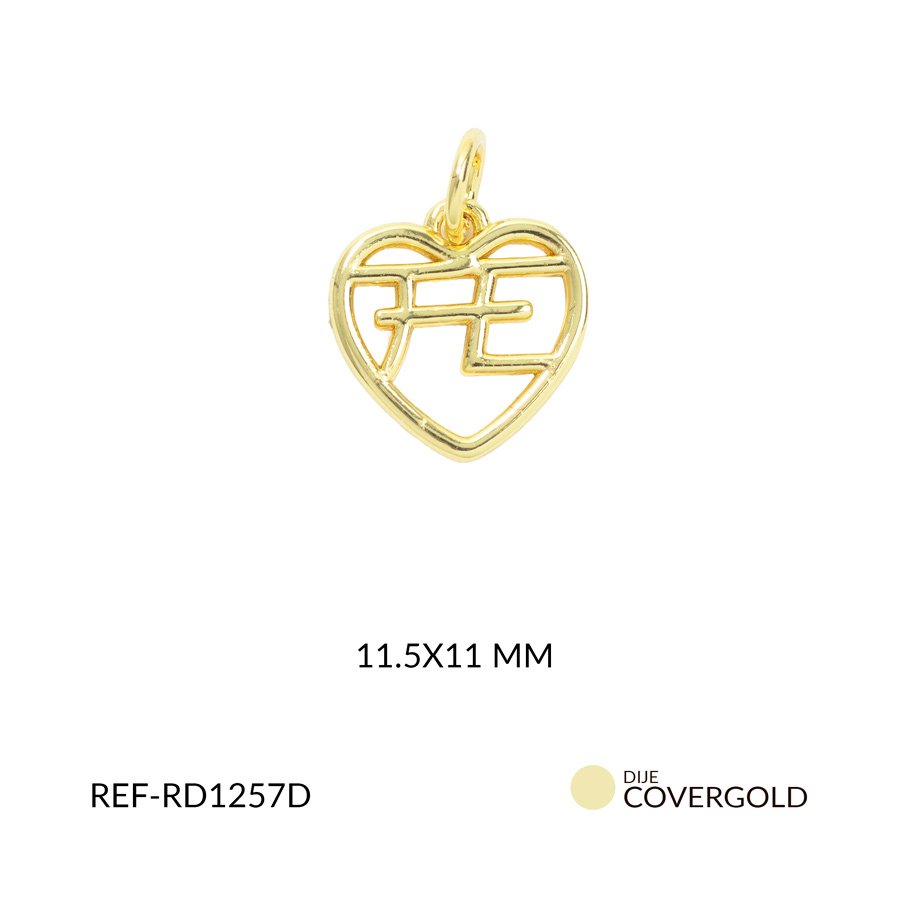 Dije covergold corazon fe 11.5x11mm x und