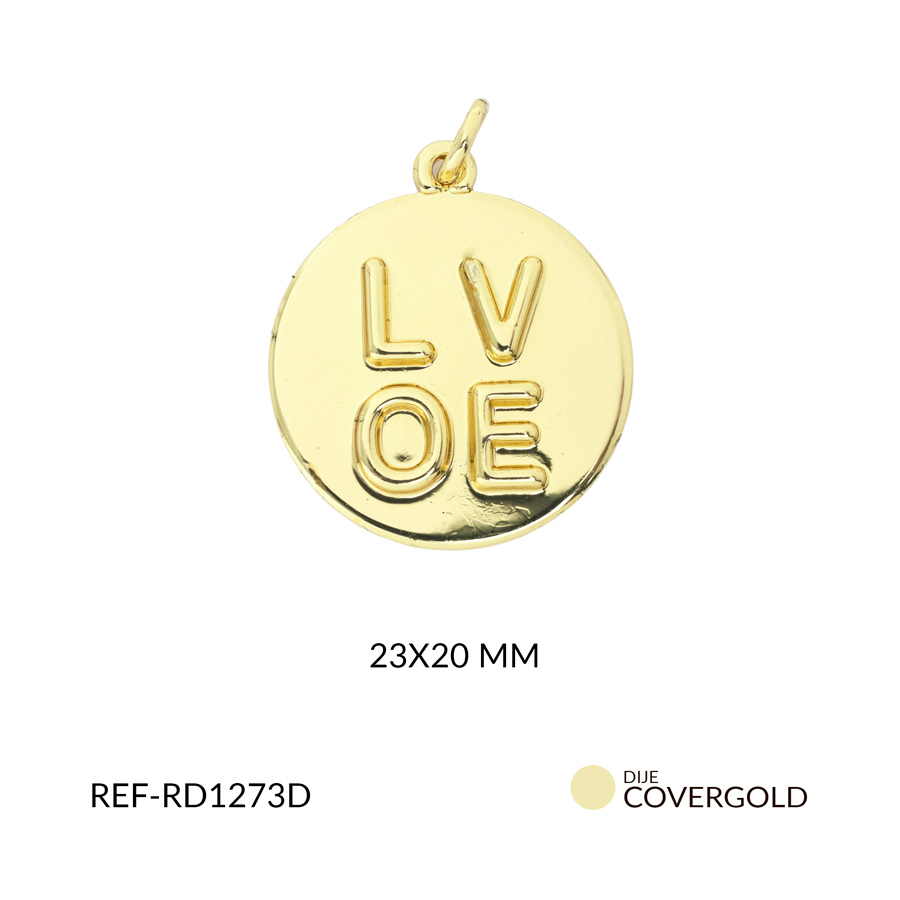 Dije covergold circulo love 23x20mm x und