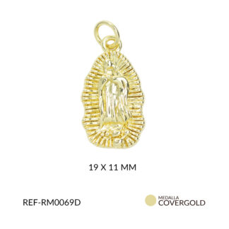 Medalla covergold virgen de guadalupe 19x11mm x und