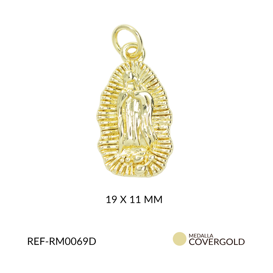 Medalla covergold virgen de guadalupe 19x11mm x und
