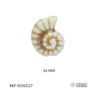 Separador cerámica caracol beige 16mm x und