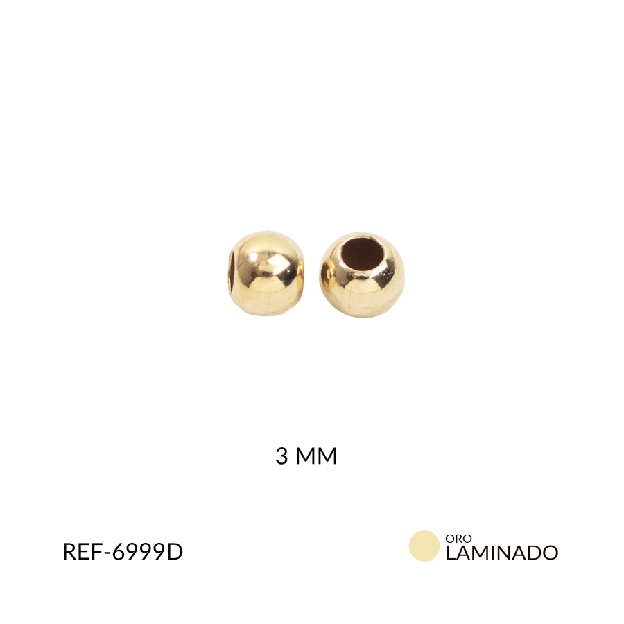 Balin oro laminado 3mm x und