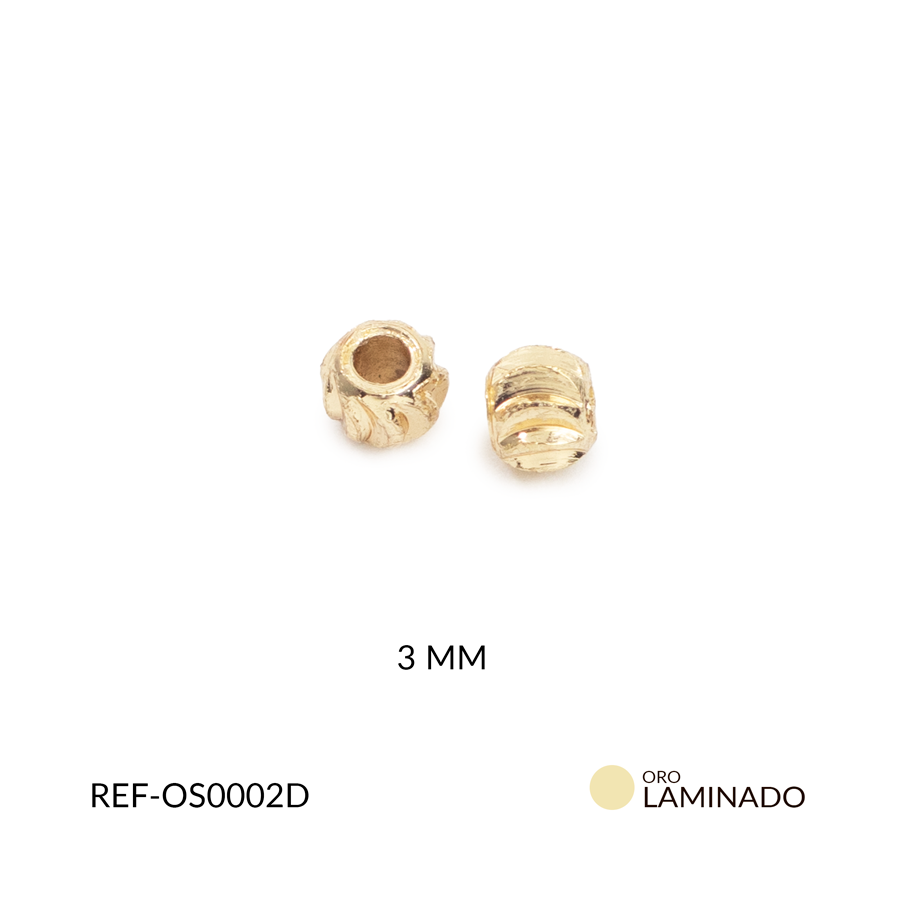 Separador oro laminado italiano diamantado 3mm x und