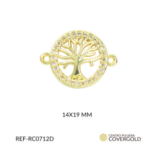 Centro pulsera covergold circulo árbol de la vida circones 14x19m