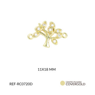 Centro pulsera covergold árbol de la vida circón 11x18mm