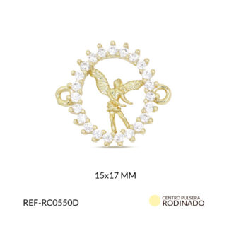 Centro pulsera en covergold san miguel arcangel 15x17 mm x und