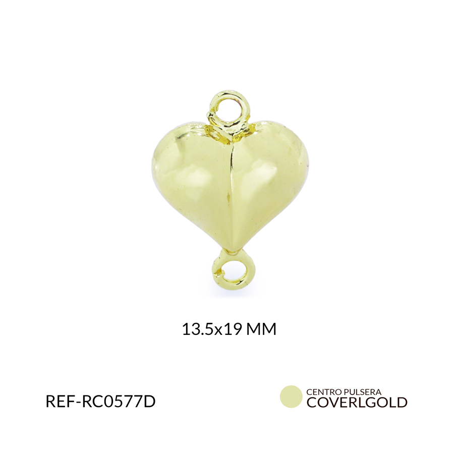 Centro pulsera chunky covergold corazón 13.5x19mm x und