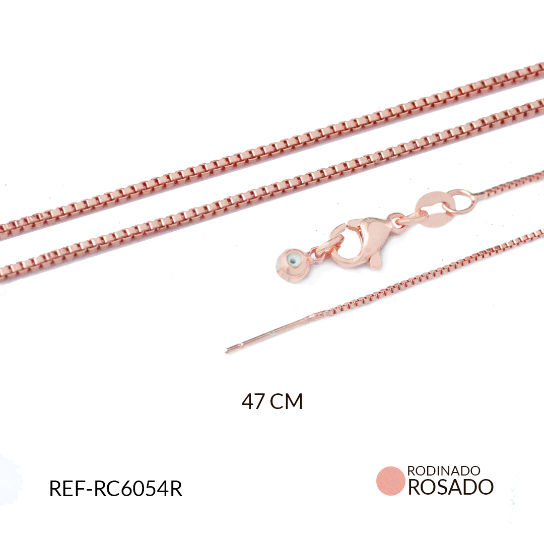 Cadena rodinada cola de ratón con pin x unid