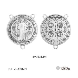 Crucero zamak redondo san benito 49x43mm x und