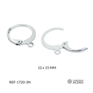 Anzuelo acero catalán sencillo redondo 12x15mm x 6 unidades