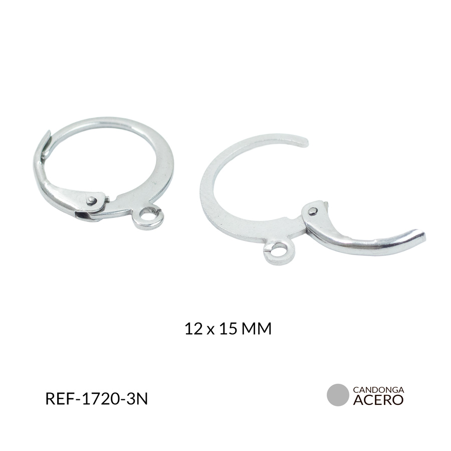 Anzuelo acero catalán sencillo redondo 12x15mm x 6 unidades