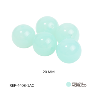 Bola abaco acrílico azul claro 22mm x 125gramos