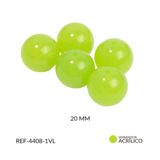 Bola abaco acrílico verde limón 22mm x 125gramos