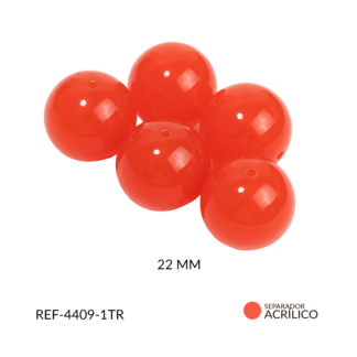 Bola abaco acrílico color terracota 22mm x 125gramos