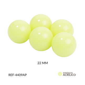 Bola abaco acrílico amarillo palido 22mm x 125gramos