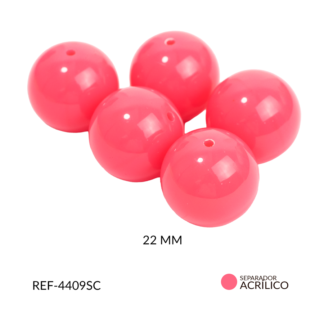 Bola abaco acrílico salmon 22mm x 125gramos