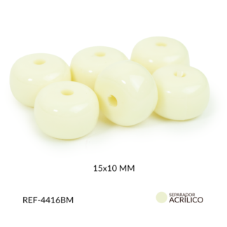 Abaco acrílico dona beige marfil 15x10mm x 125gramos