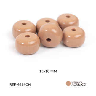 Abaco acrílico dona café chocolate 15x10mm x 125gramos