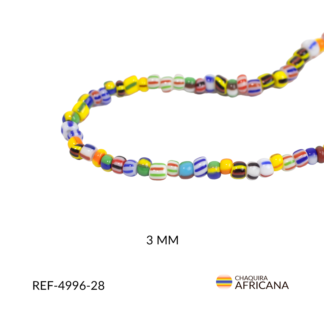 Chaquira africana imitación mixta 3mm x sarta