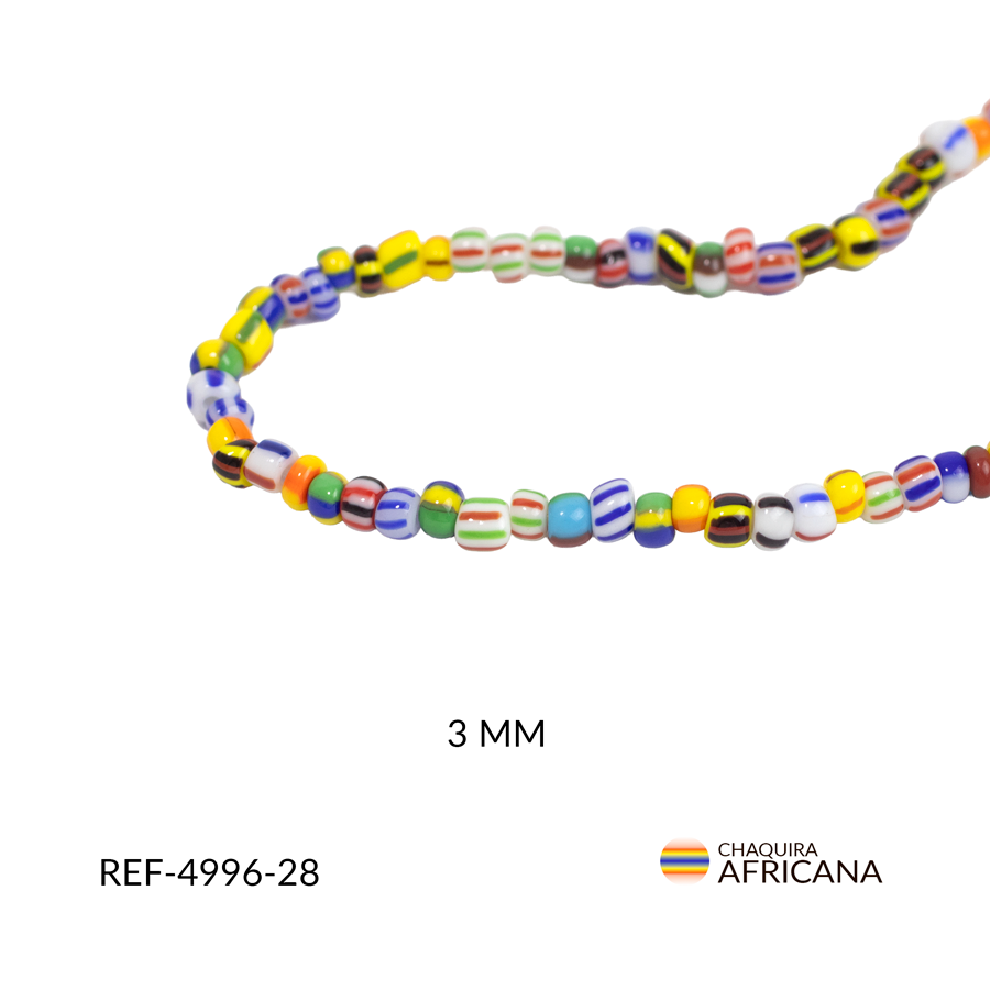 Chaquira africana imitación mixta 3mm x sarta