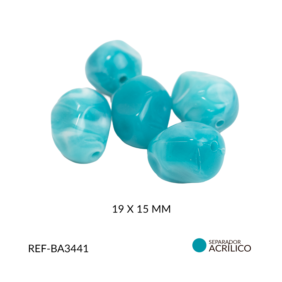 Separador acrilico deforme azul zafiro19x15mm x 125gramos