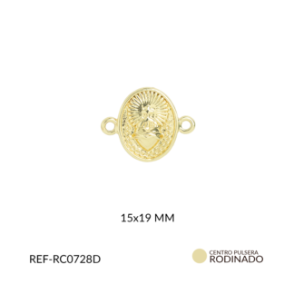 Centro pulsera covergold corazon de jesus 15x19mm x und