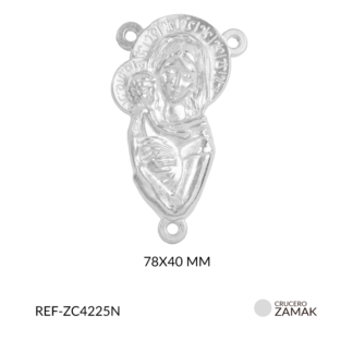Crucero zamak virgen maria y niño jesus 78x40mm x und