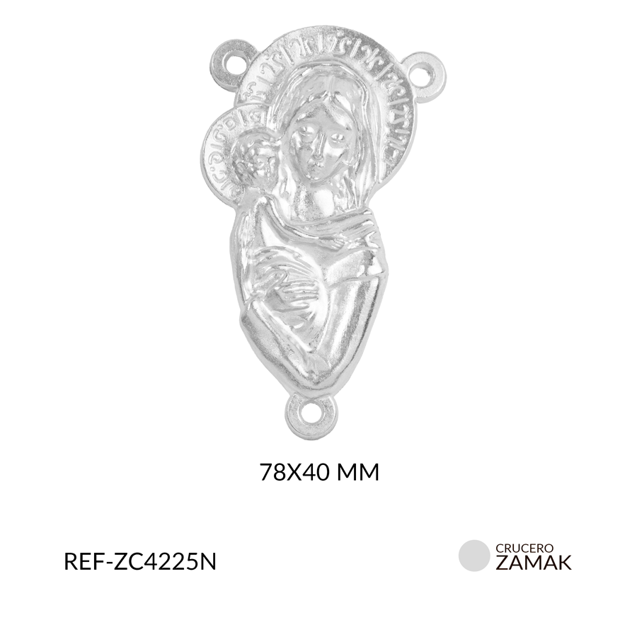 Crucero zamak virgen maria y niño jesus 78x40mm x und