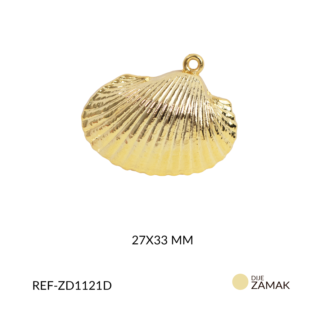 Dije zamak concha de mar 27x33mm x unidad