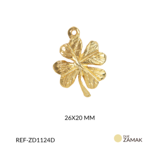Dije zamak trébol 26x20mm x unidad